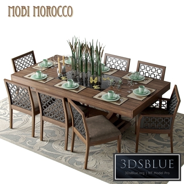 Table with chairs Mobi Dining rooms Morokko