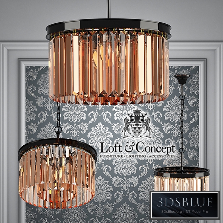 Chandelier RH Rhys Clear Glass Prism Round Chandelier 40