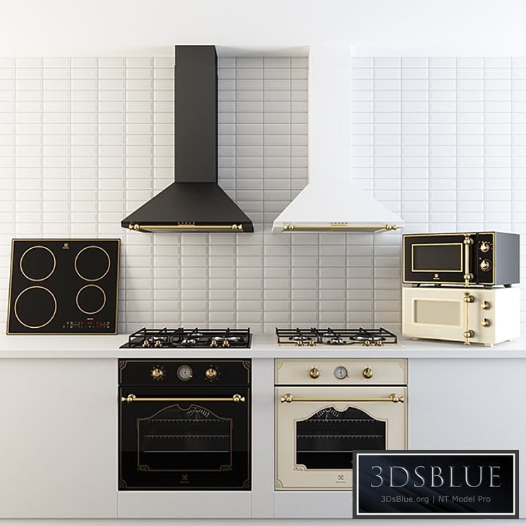 A set of Electrolux kitchen appliances