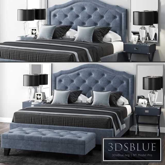 Bed LuXeo Brentwood Queen Tufted