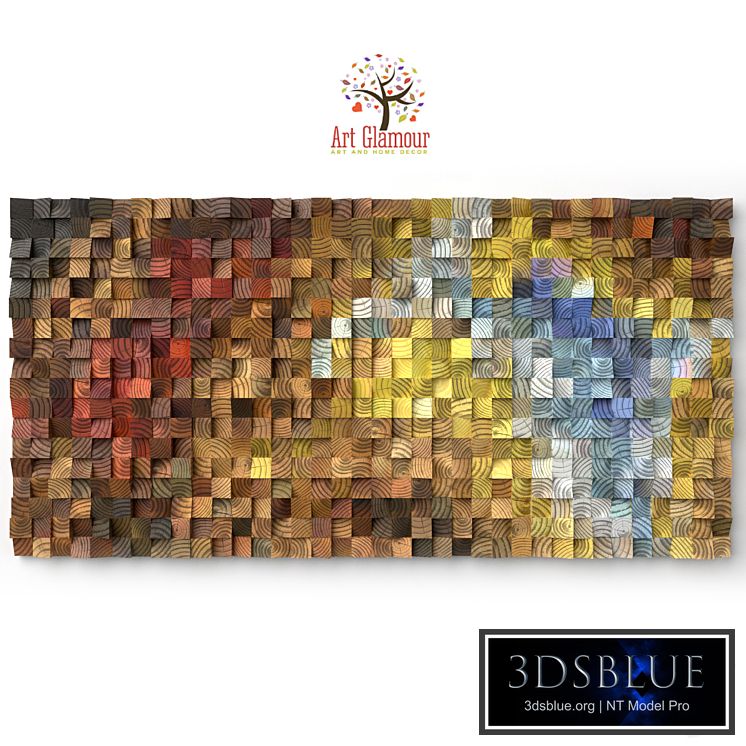 Wood wall art &quot;The Northern Lights&quot;