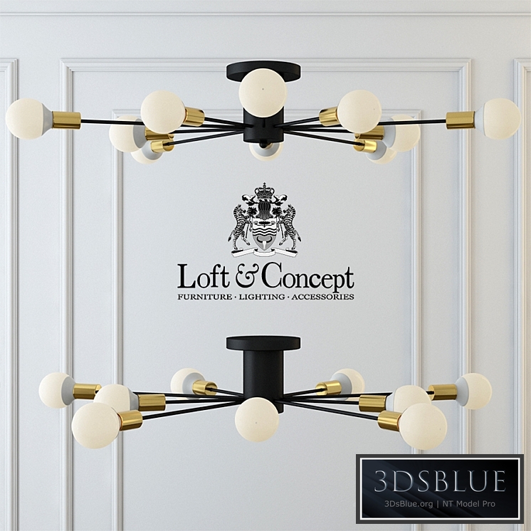 Lamp bubble stik black chandelier