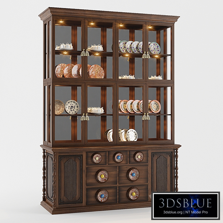 Display cabinets (both sides)