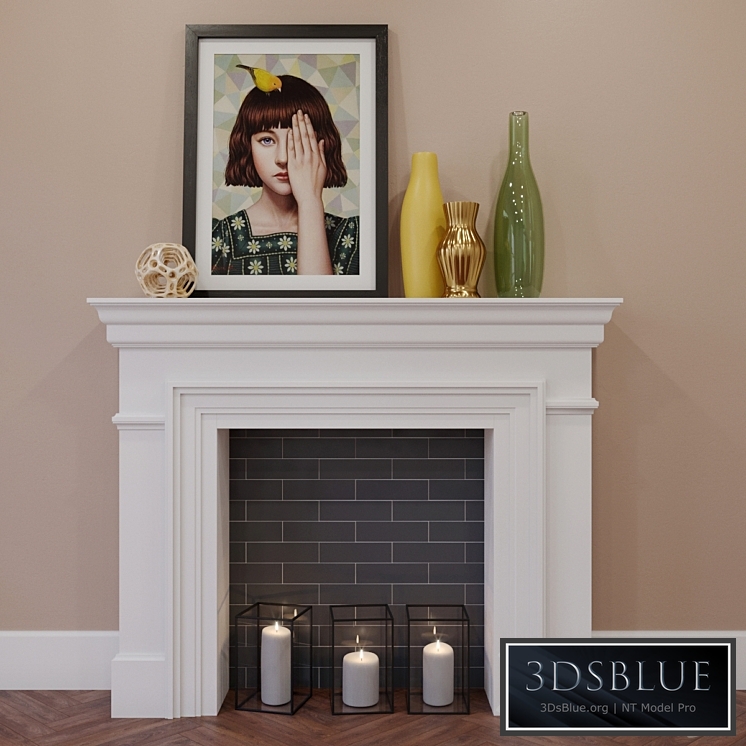Fireplace with decor