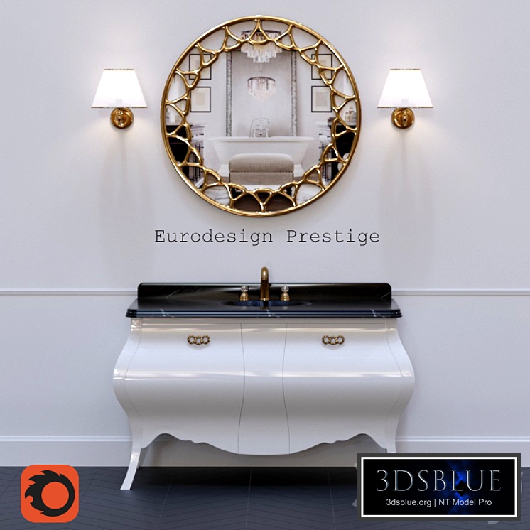 A set of furniture for a bathroom Comp.n.3 Eurodesign Prestige
