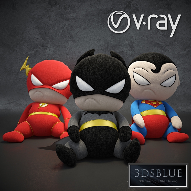 Soft toys superheroes of the DC universe