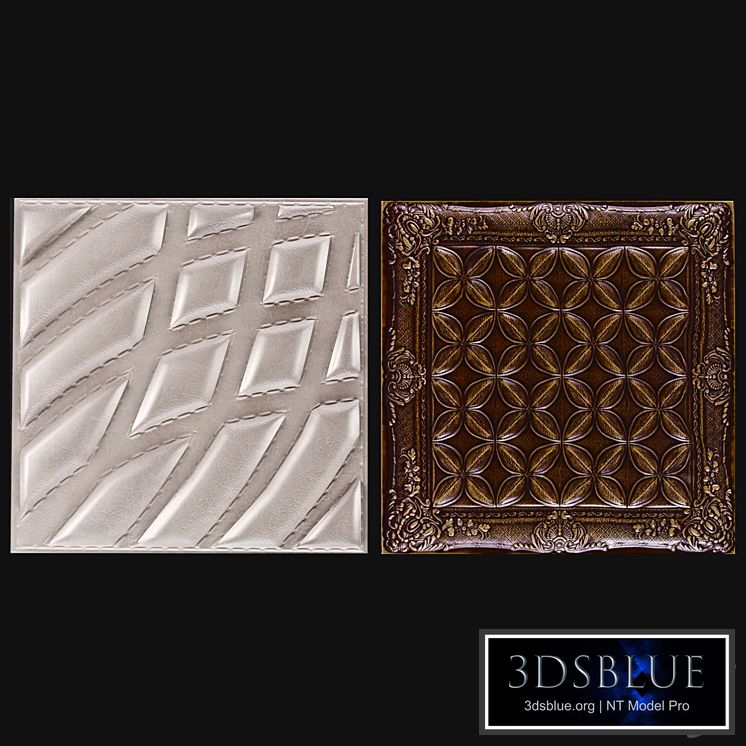 Decorative leather 3D panel